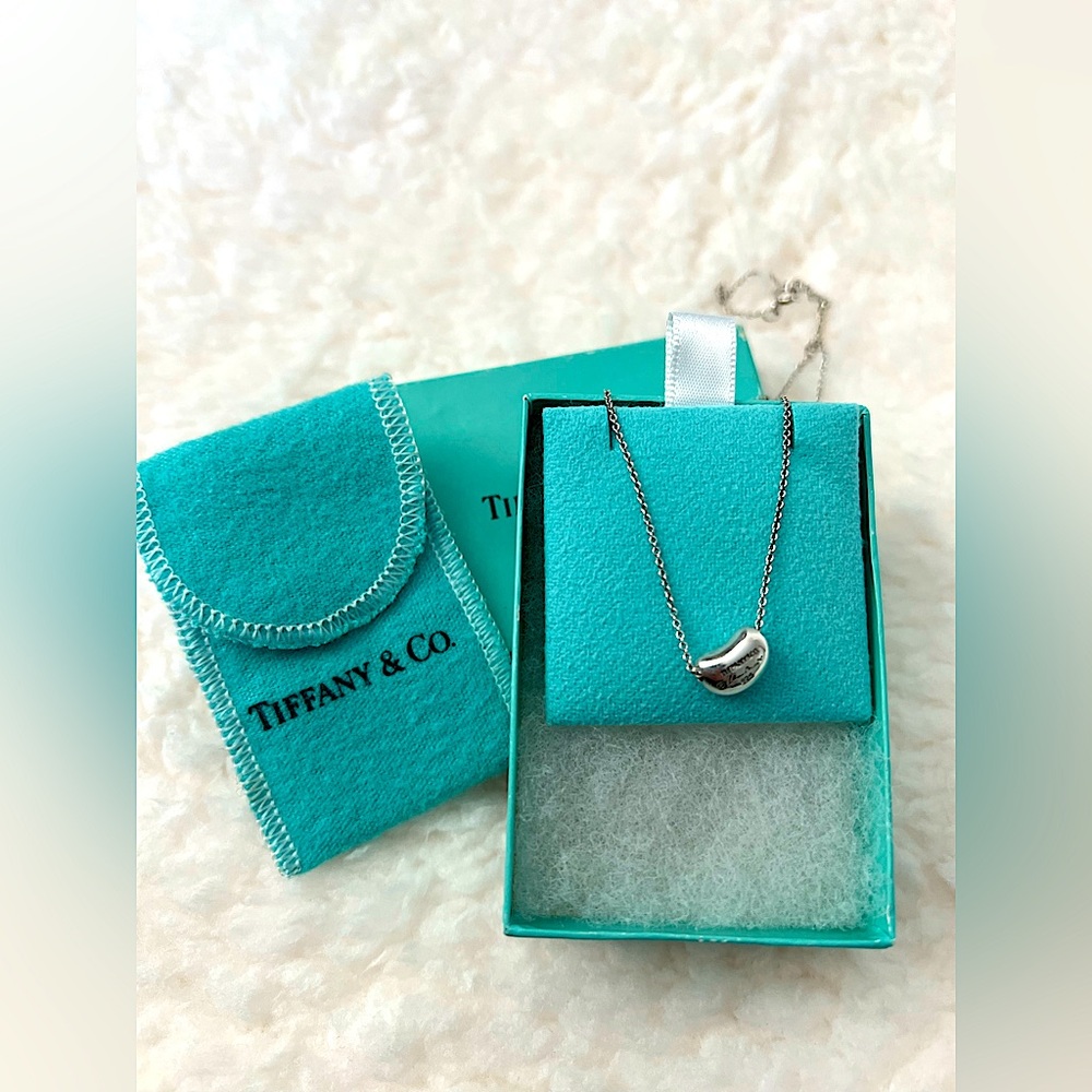 Tiffany's Elsa Peretti 9mm bean silver 925 necklace